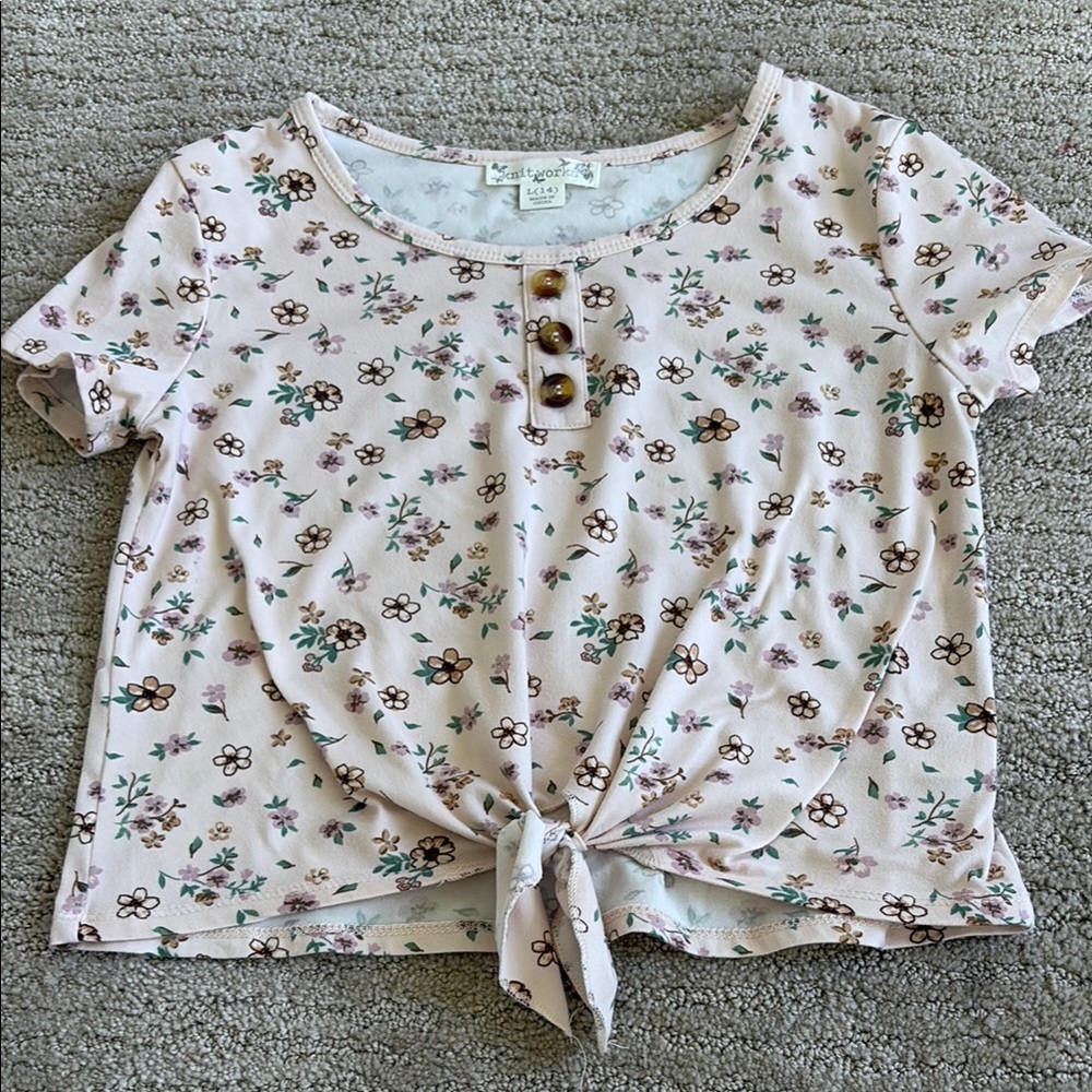 Knitworks Light Pink Floral Tee
